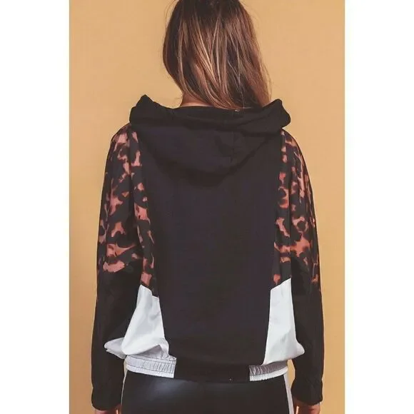 NWT FREE PEOPLE X BEACH RIOT Sz S STELLA POPOVER PULLOVER IN TORTE BLACK